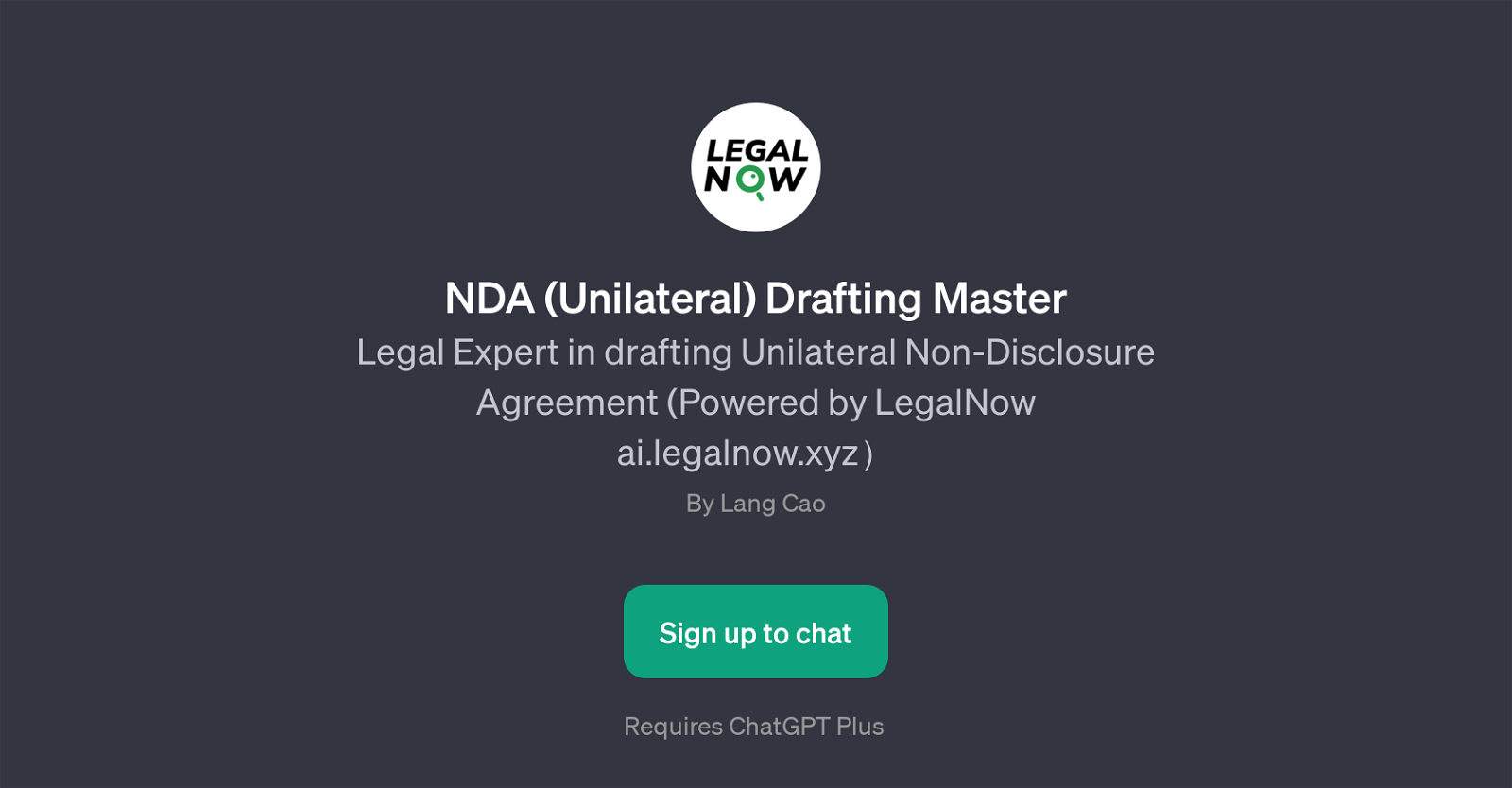 NDA (Unilateral) Drafting Master website