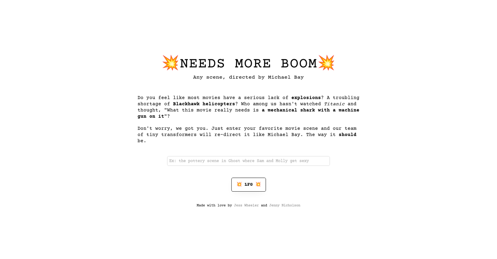 NeedsMoreBoom website