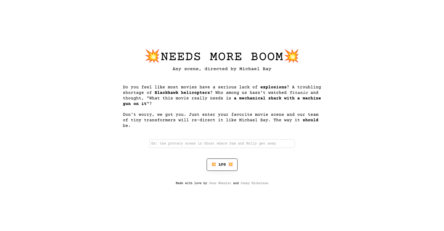 NeedsMoreBoom website