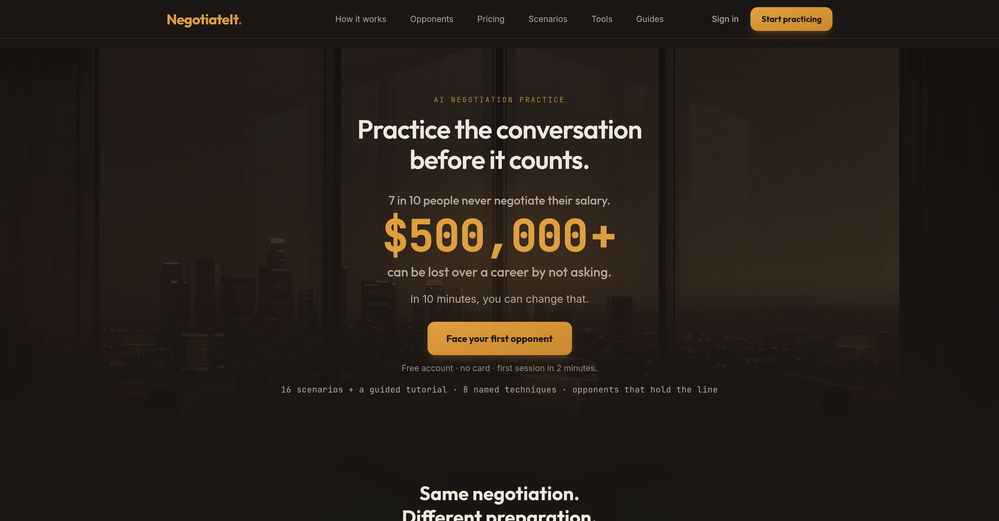 NegotiateIt website