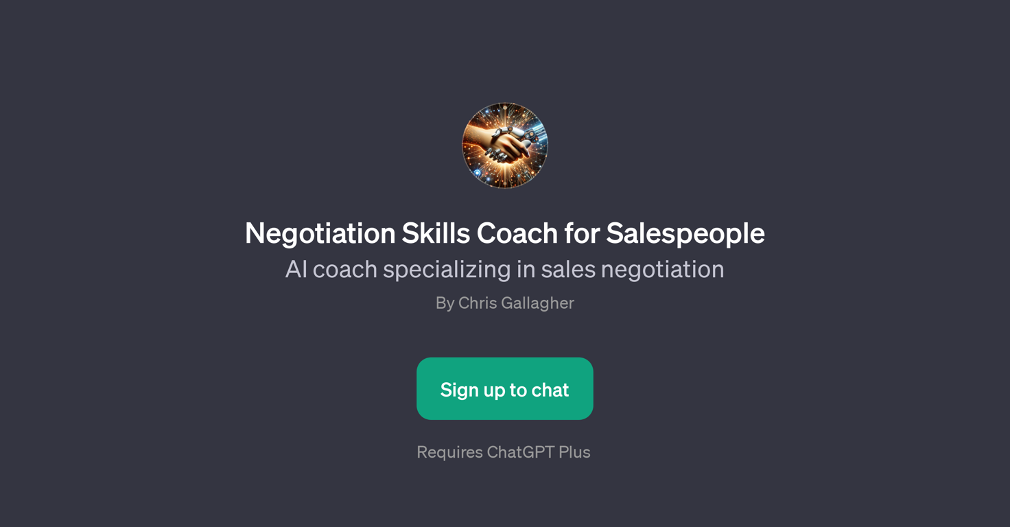 Negotiation Skills Coach for Salespeople website