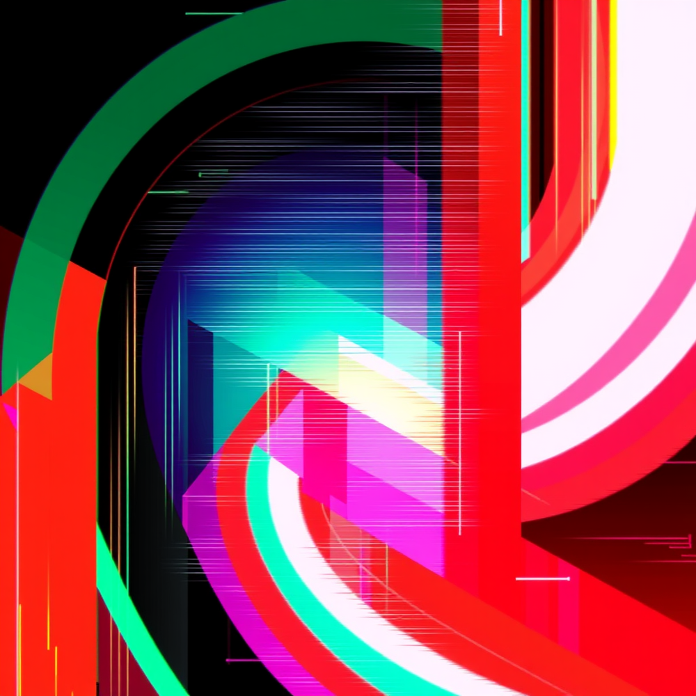 Neon Glitch Geometry website