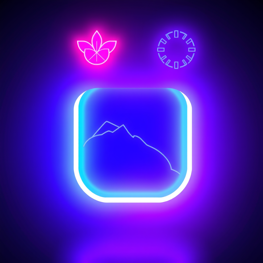 Neon Glow - Vibrant glowing effects flat icons generator website