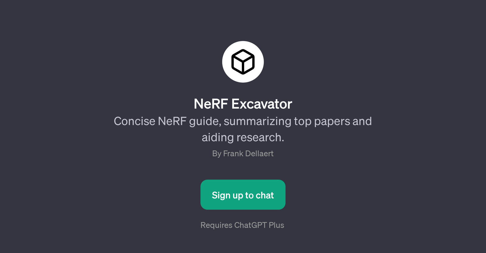 NeRF Excavator website