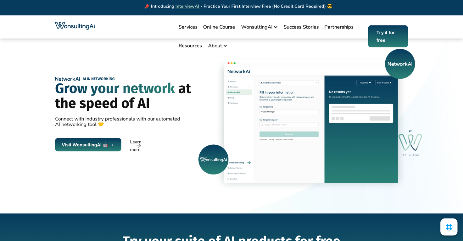 NetworkAI website