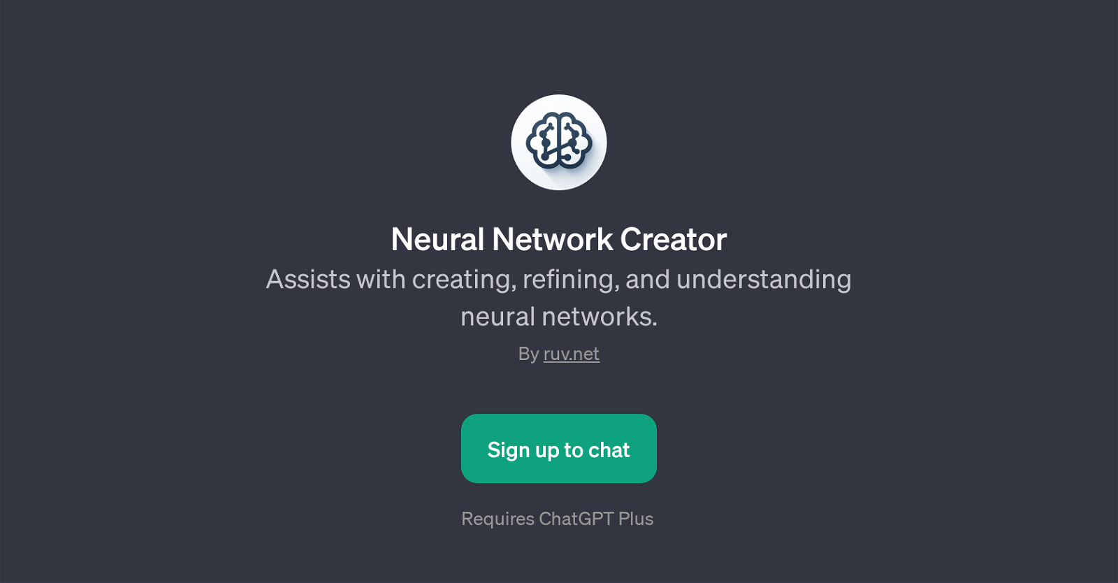 Neural Network Creator website