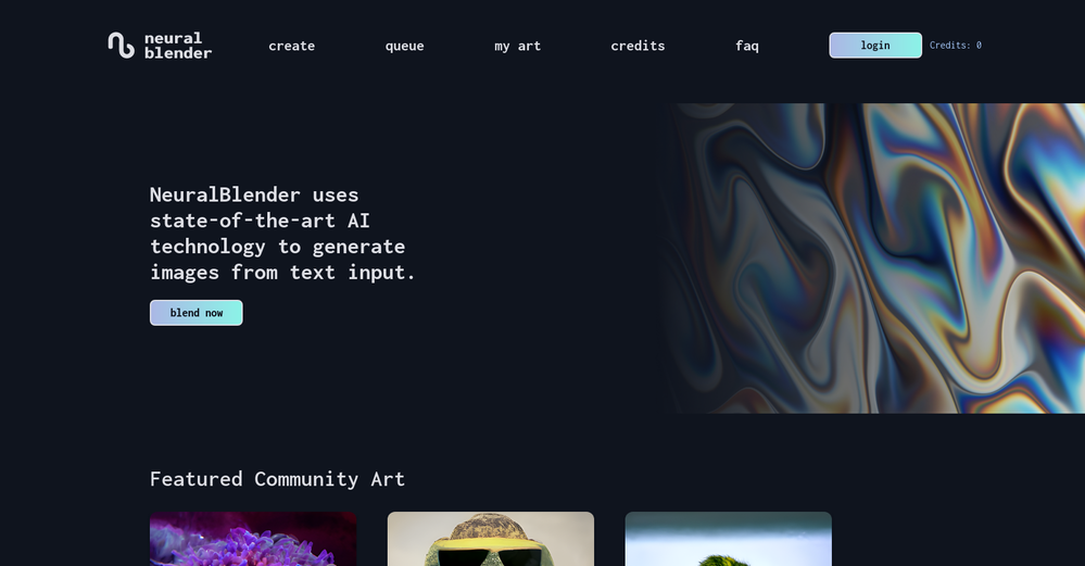 Neuralblender website