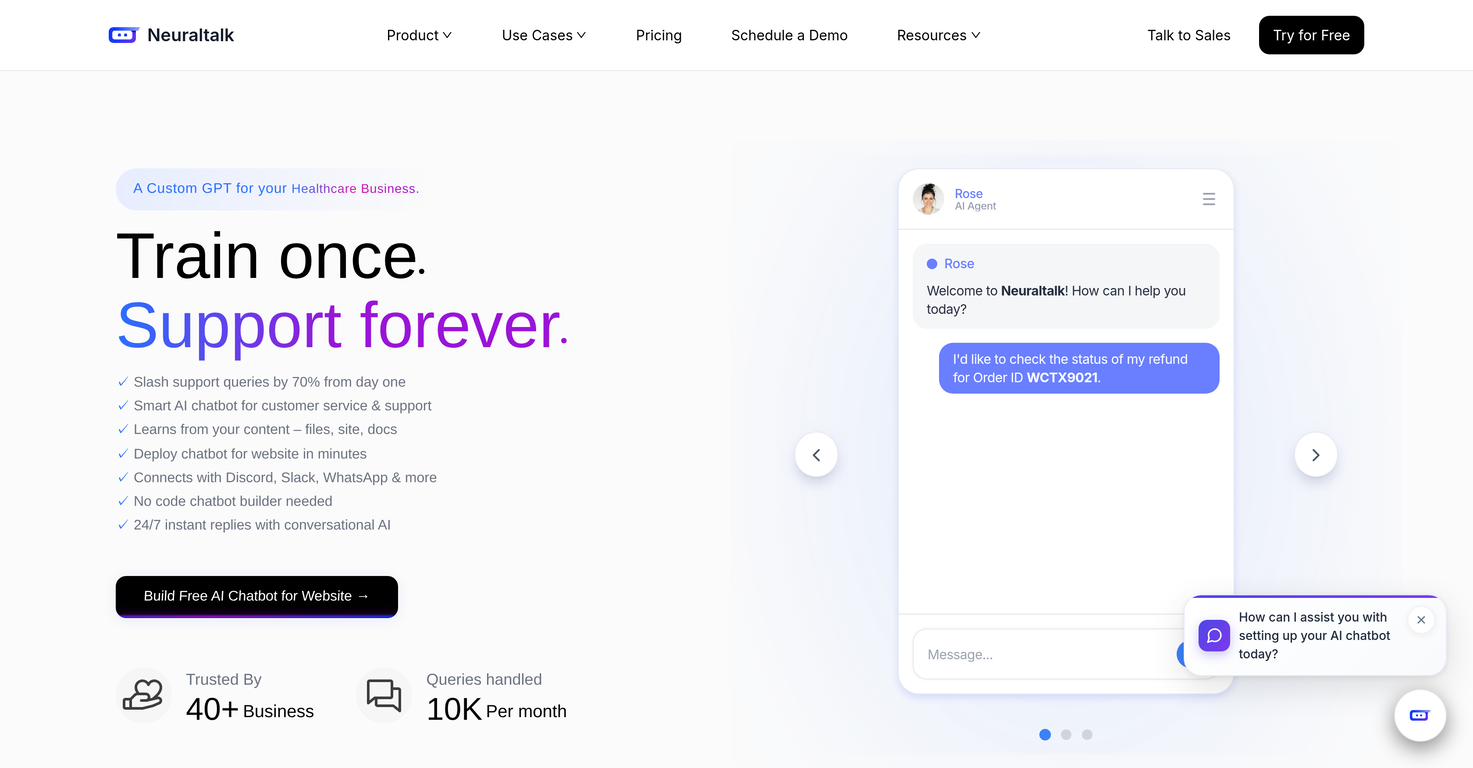 NeuralTalk AI website