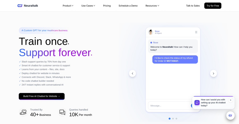 NeuralTalk AI website