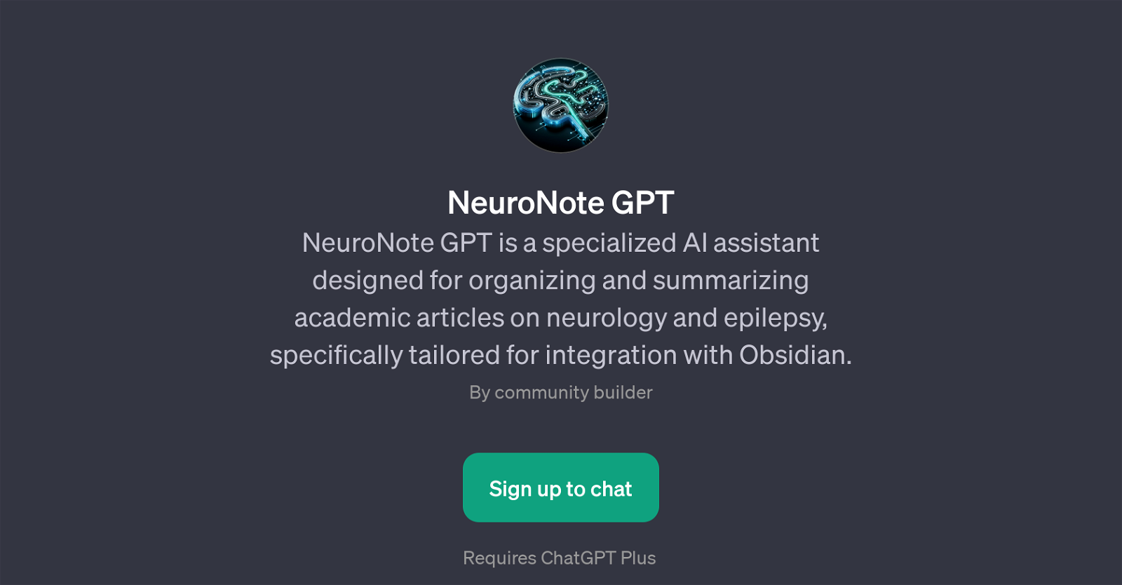 NeuroNote GPT website