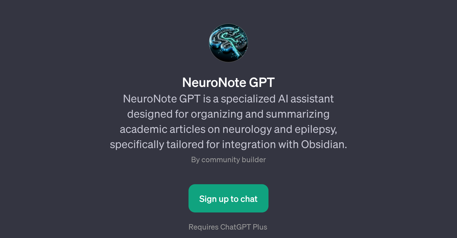 NeuroNote GPT website