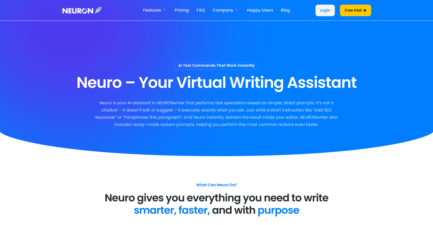NeuronWriter website