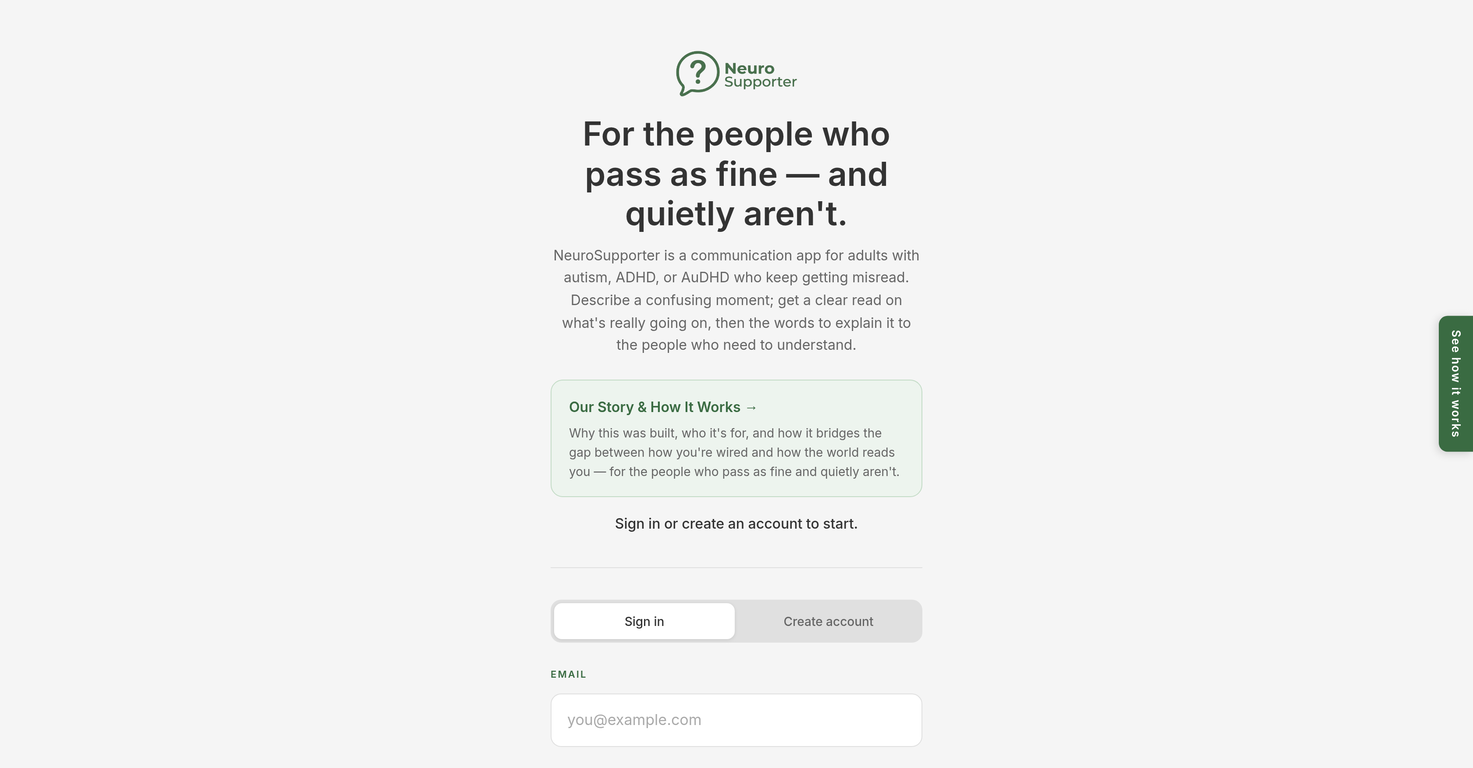 NeuroSupporter website