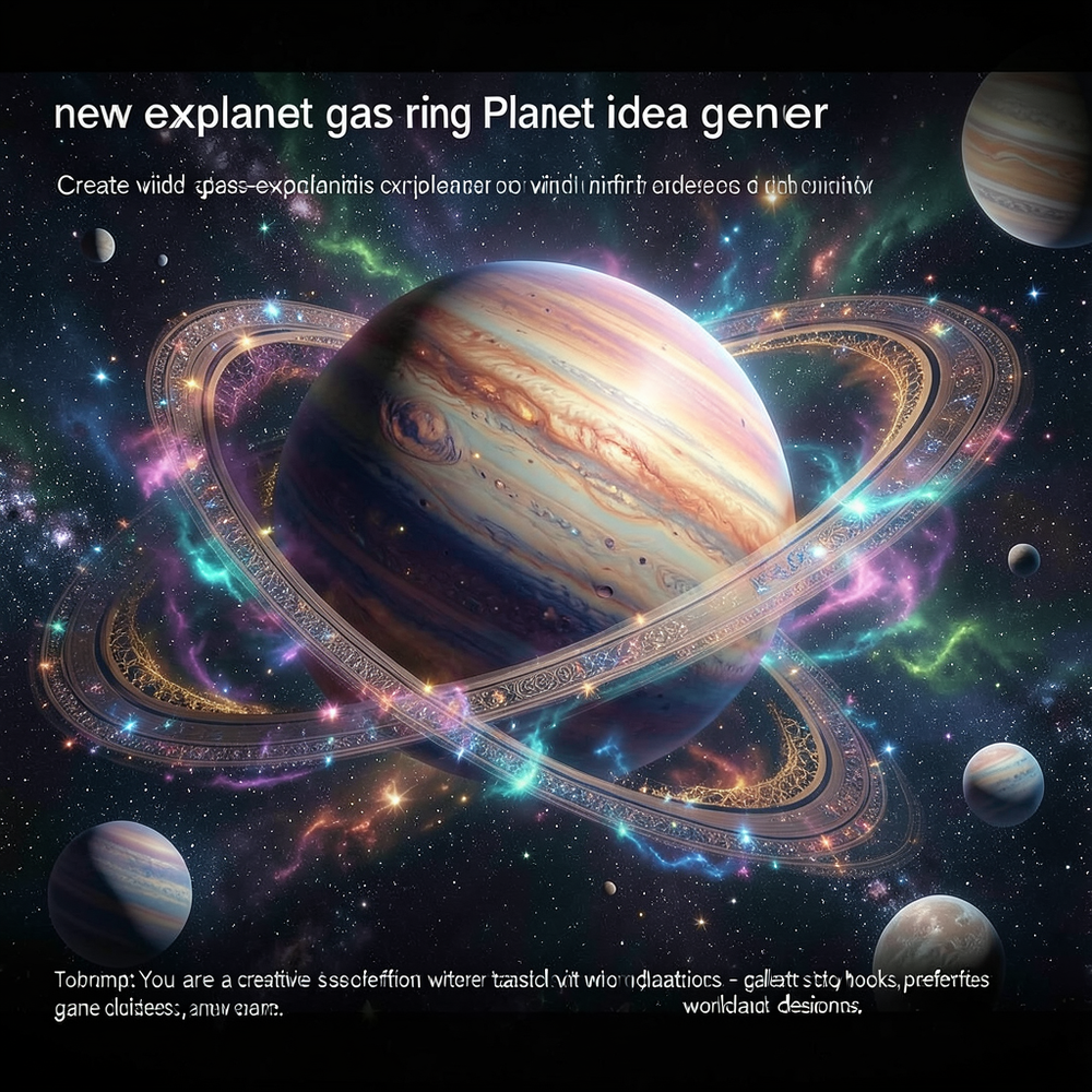 new exoplanet gas giant  ring planet idea gener website