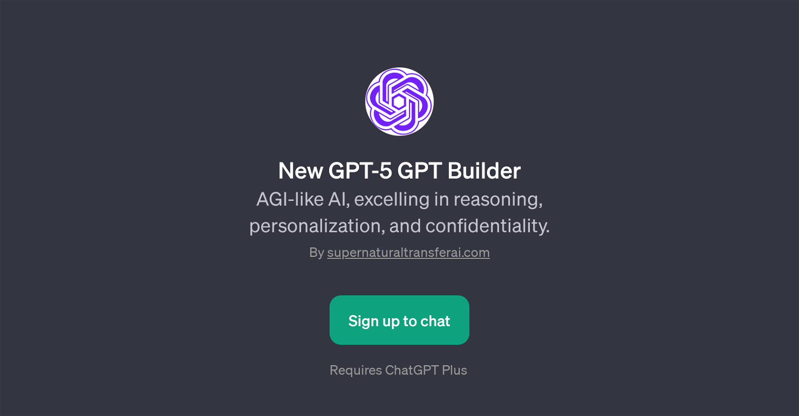 New GPT-5 GPT Builder website