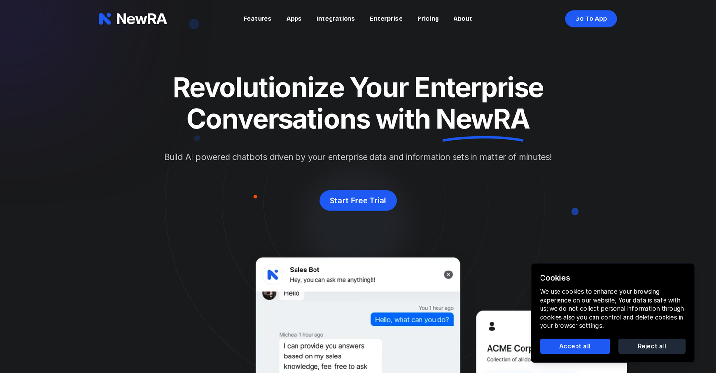 NewRA website