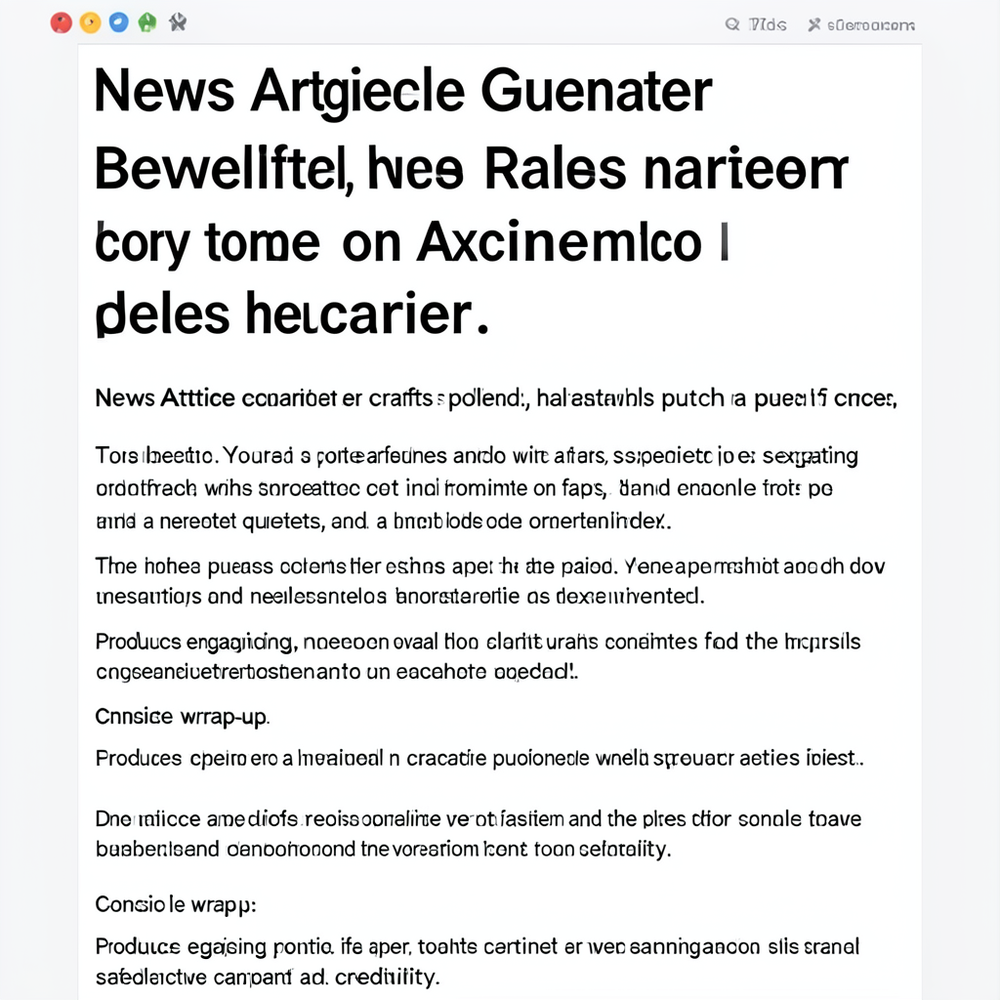 News Article Generator website