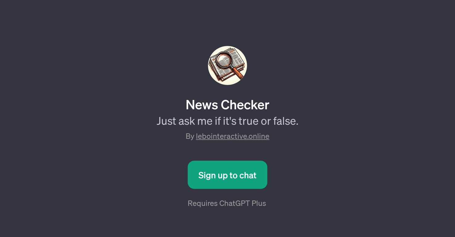 News Checker website