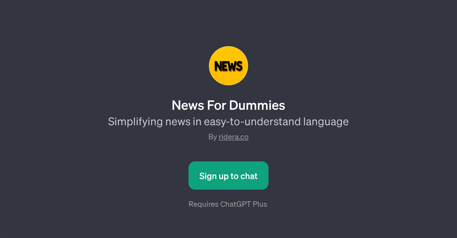 News For Dummies website