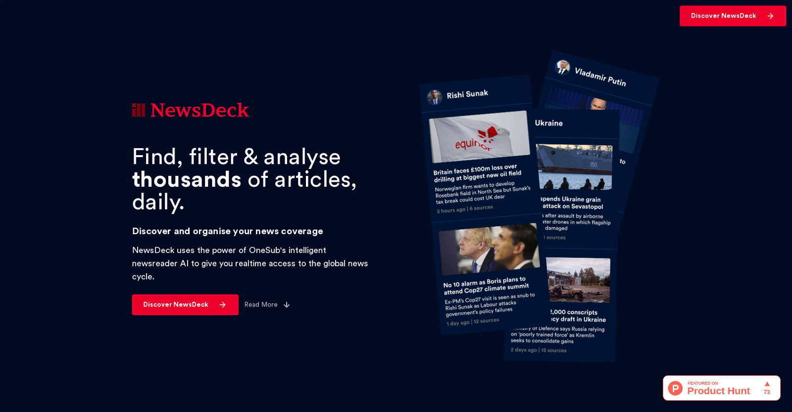 NewsDeck from OneSub And 3 Other AI Tools For News analysis