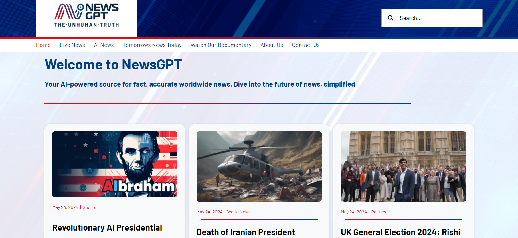 NewsGPT website