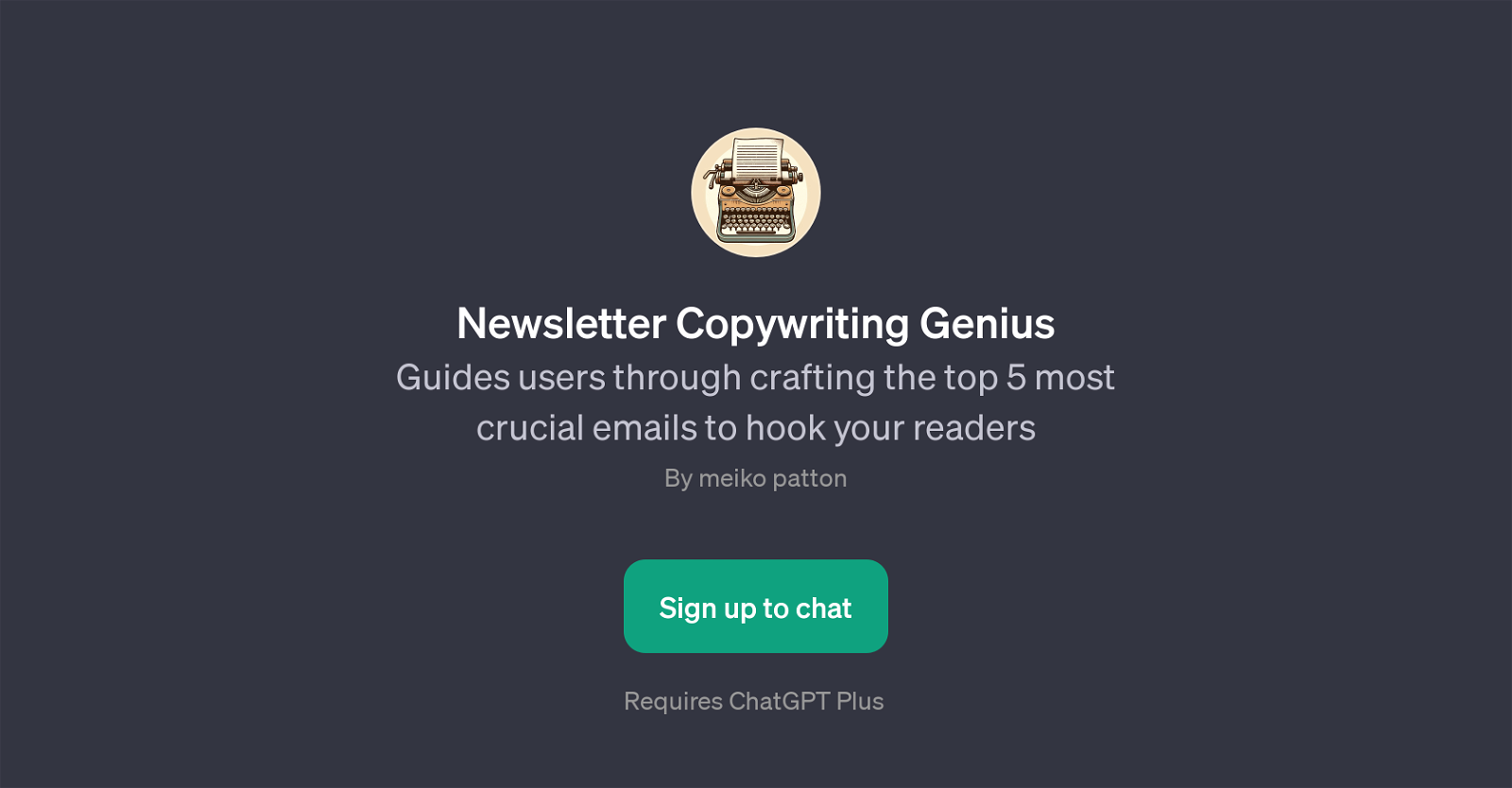 Newsletter Copywriting Genius website