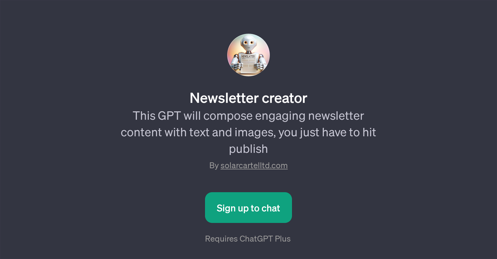 Newsletter Creator website