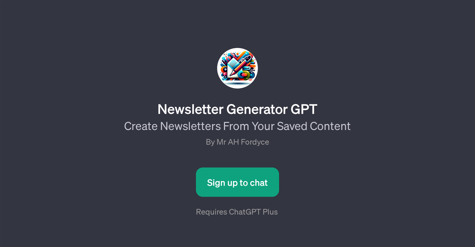Newsletter Generator GPT website