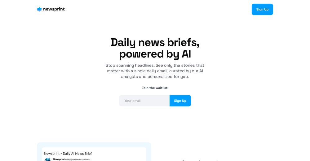 Newsprint website