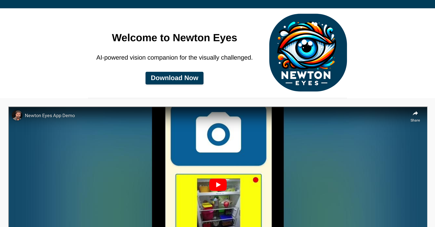 Newton Eyes website