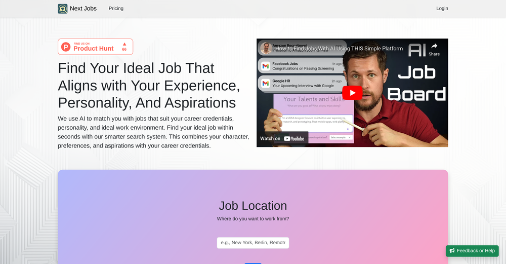 Next Jobs website