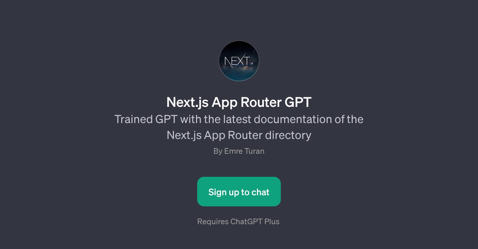 Next.js App Router GPT website