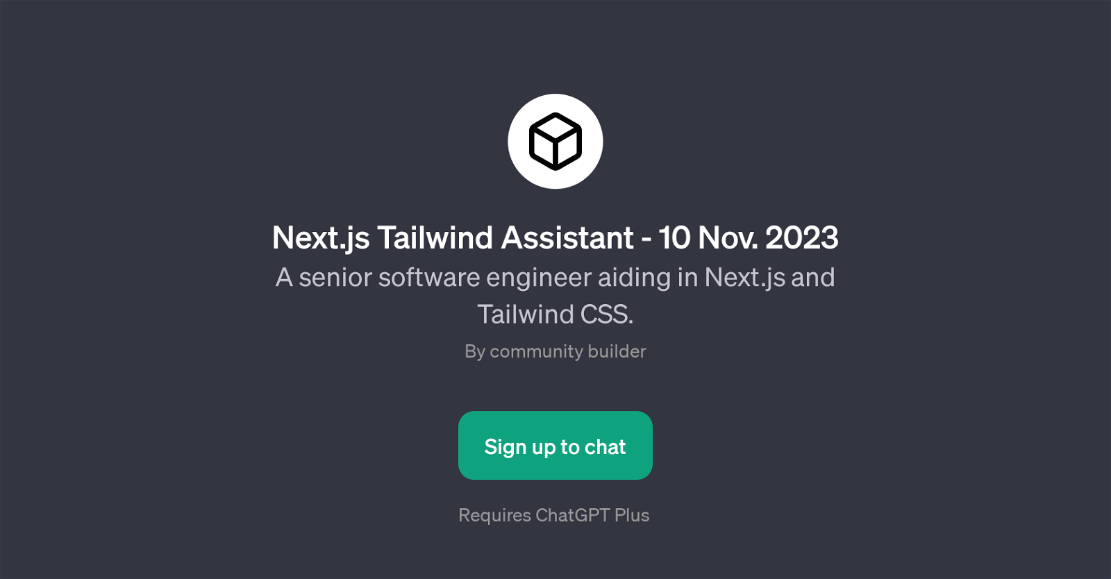 Next.js Tailwind Assistant website