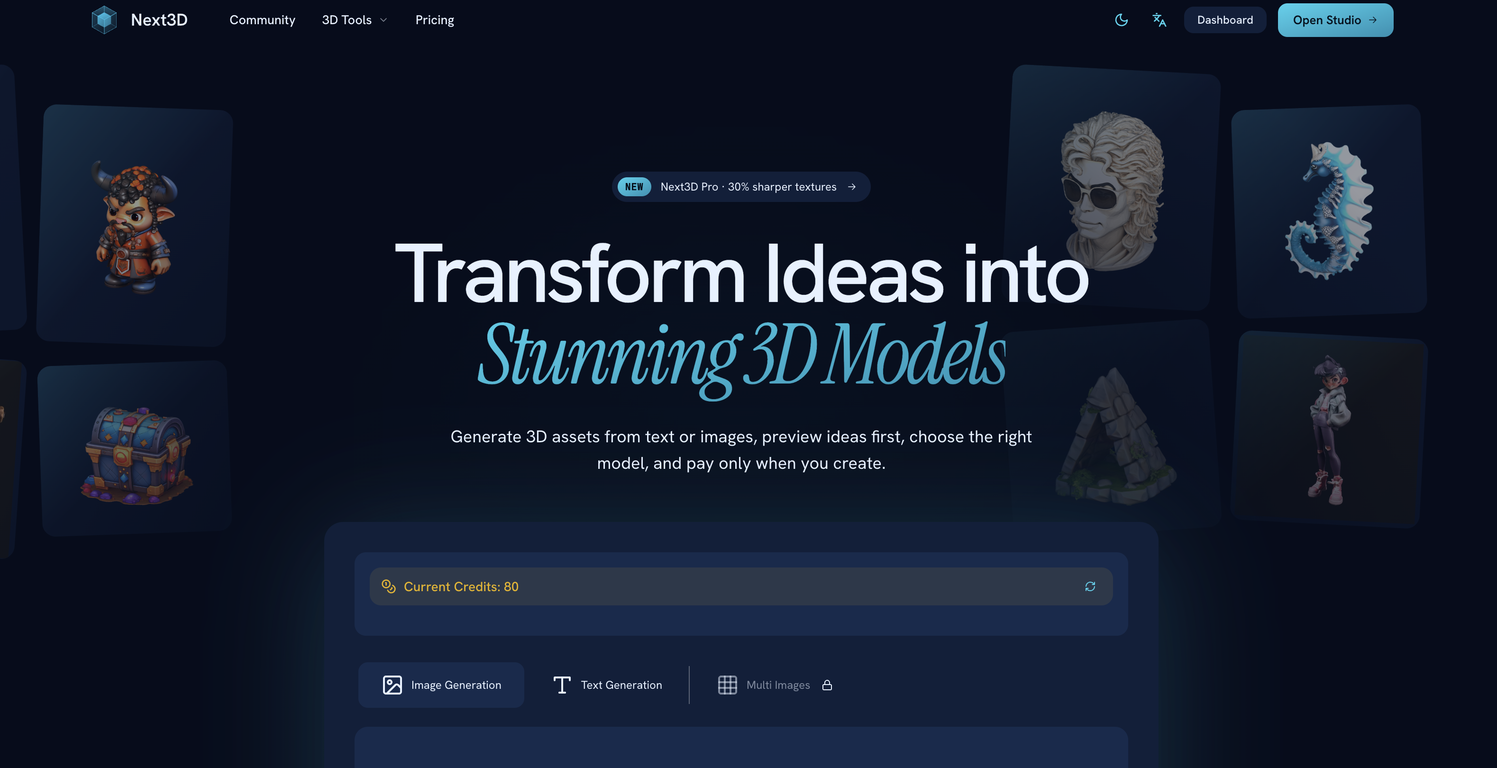 Next3D website