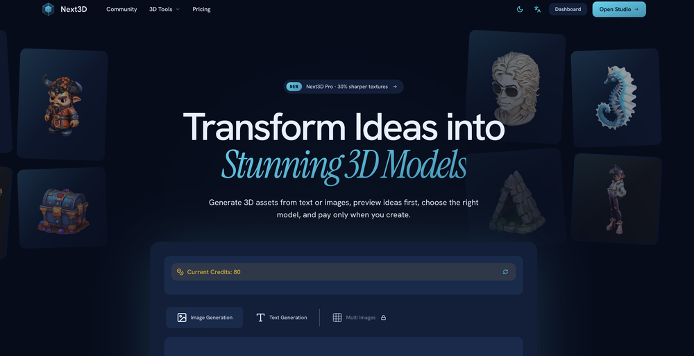 Next3D website