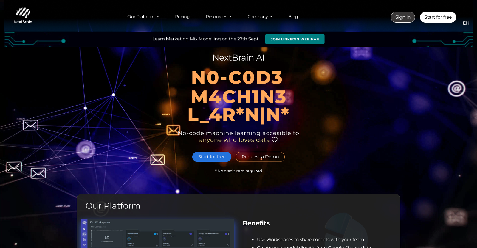 NextBrain website