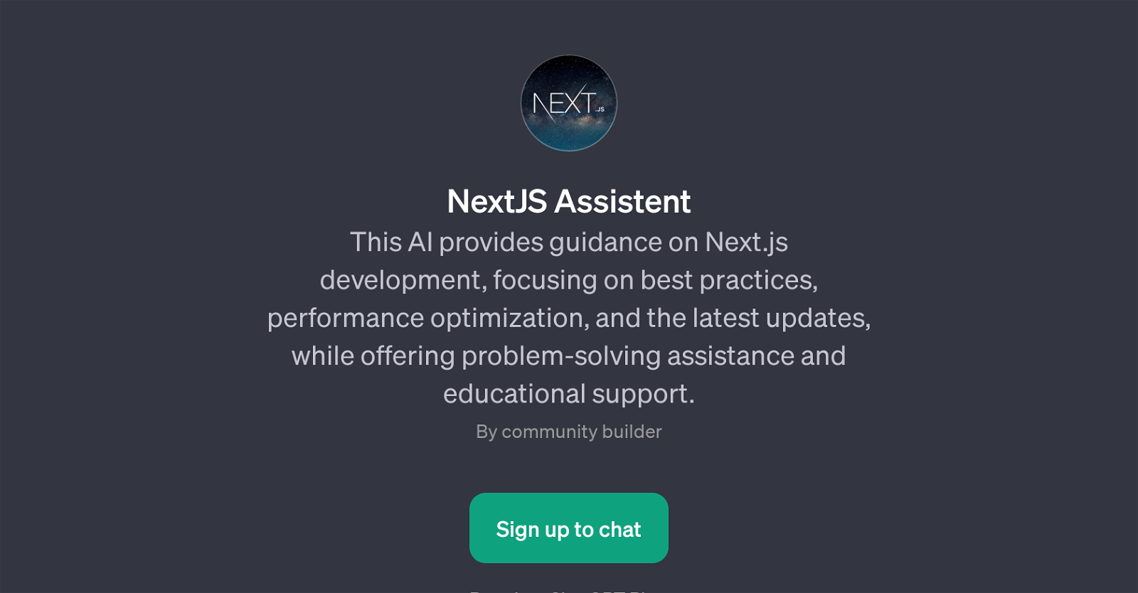 NextJS Assistent website