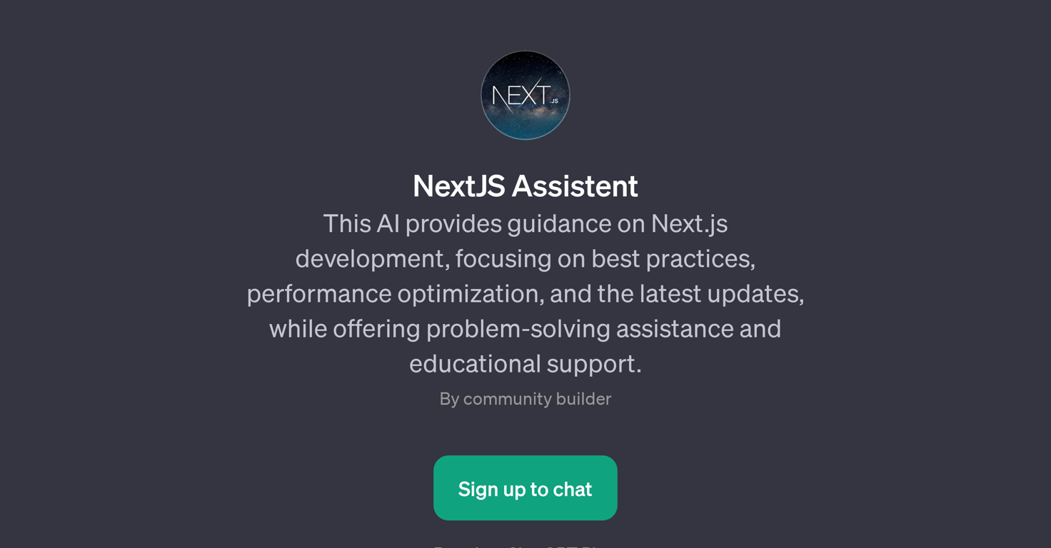 NextJS Assistent website
