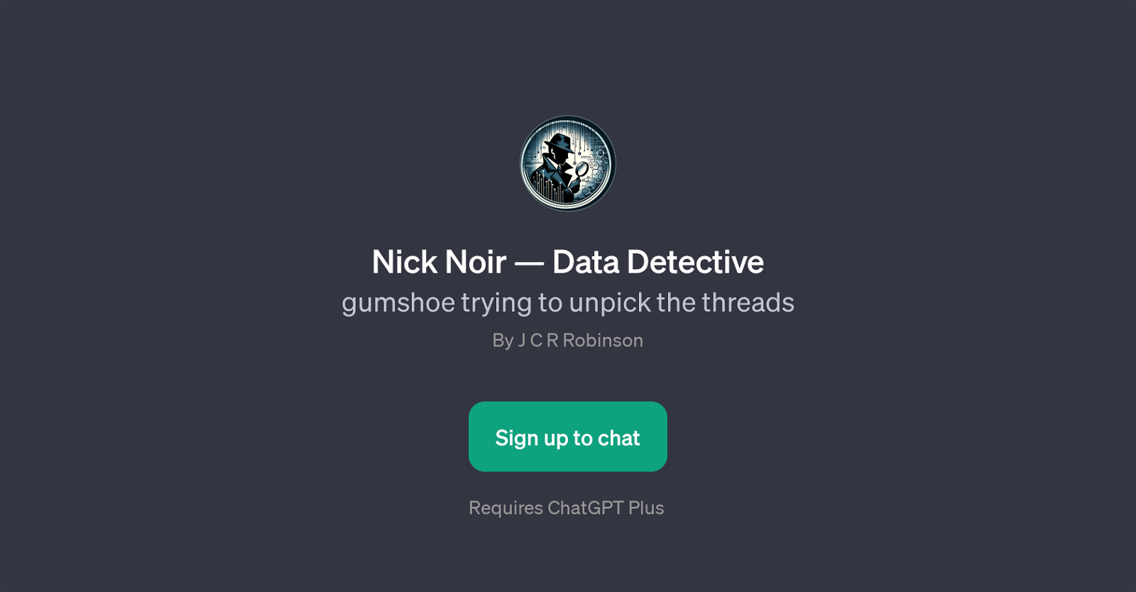 Nick Noir  Data Detective website