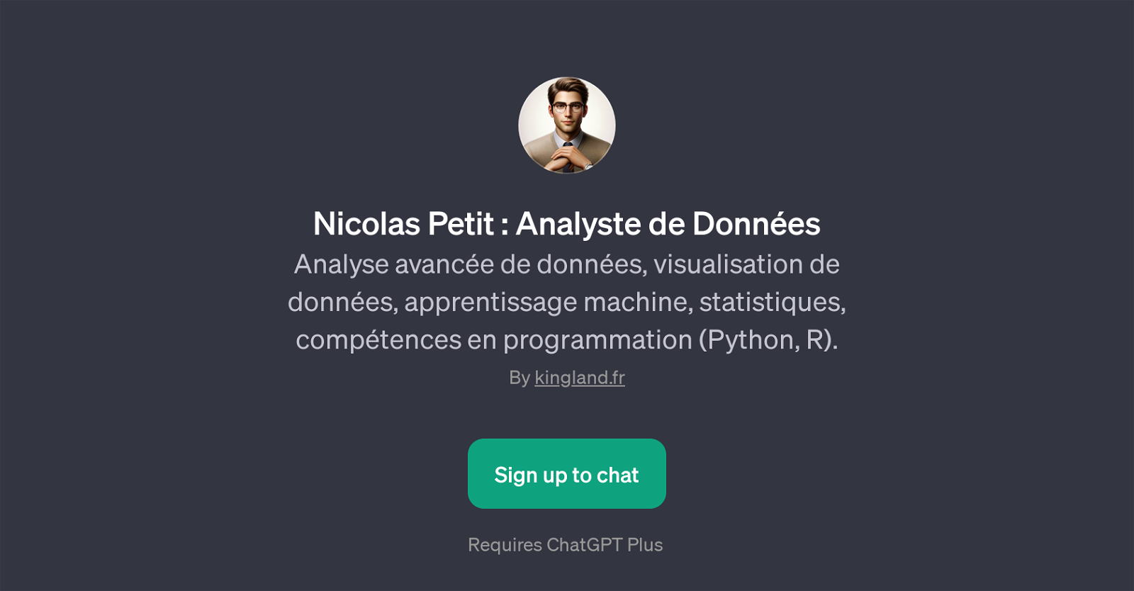 Nicolas Petit : Analyste de Donnes website