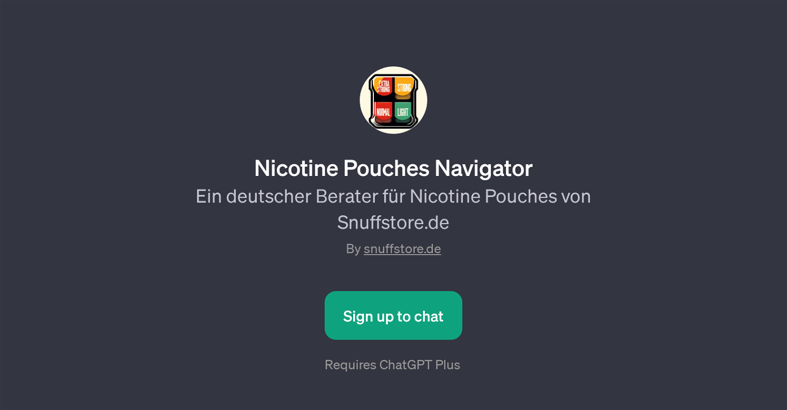 Nicotine Pouches Navigator website