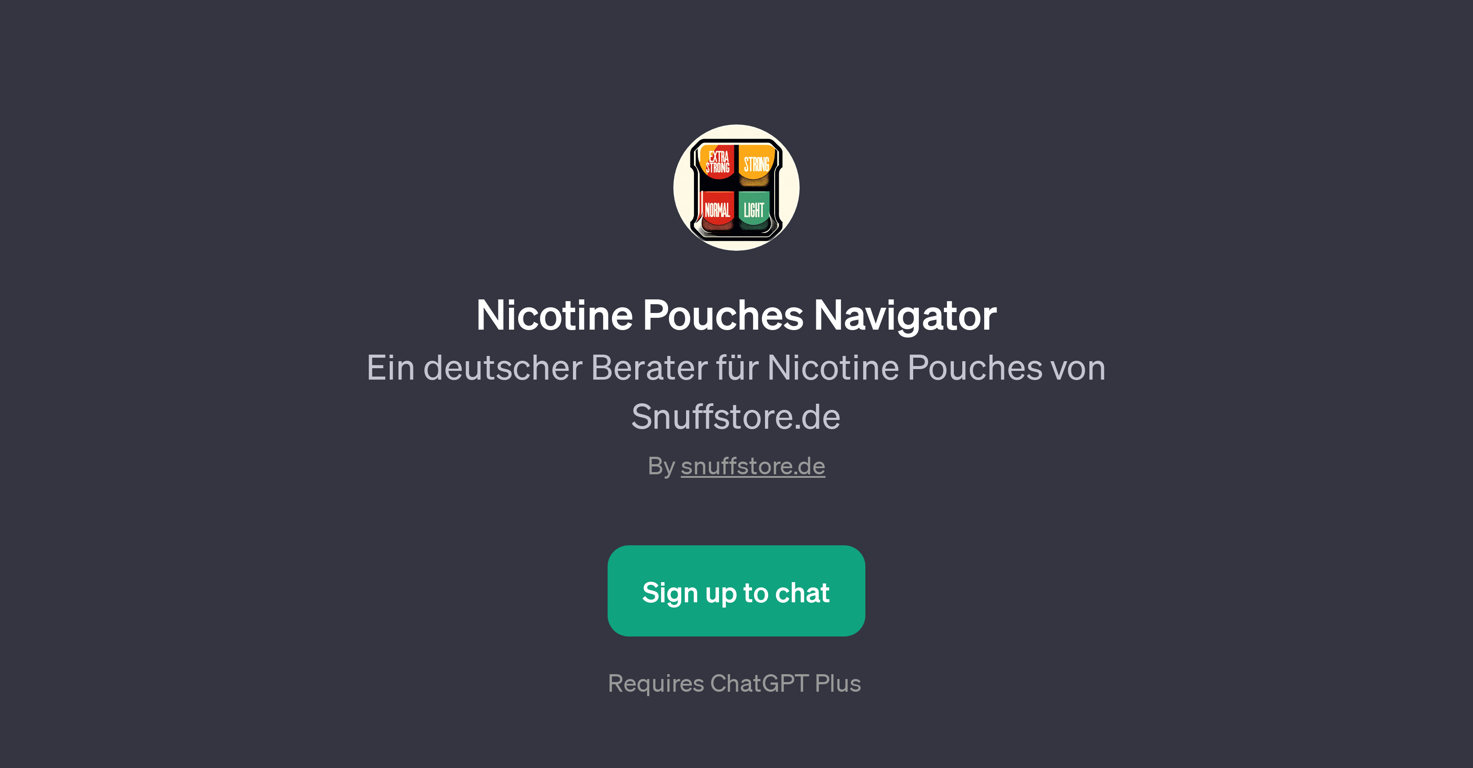 Nicotine Pouches Navigator website