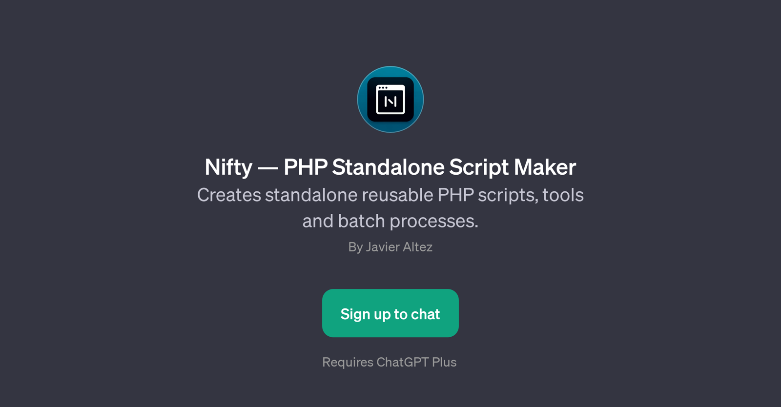 Nifty  PHP Standalone Script Maker website
