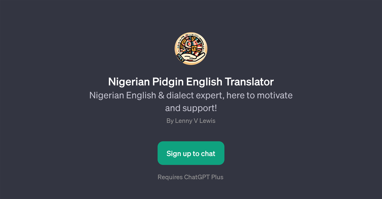 Nigerian Pidgin English Translator website