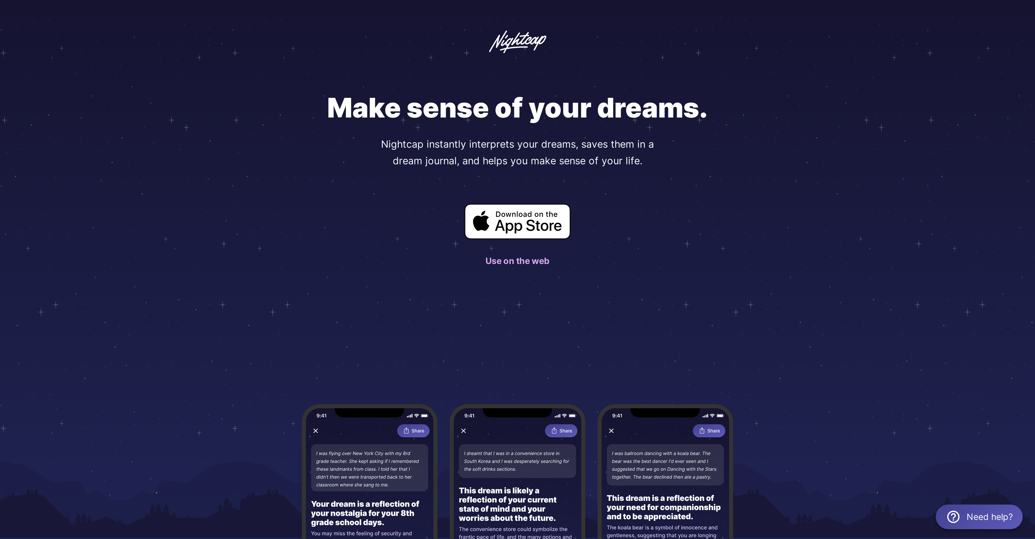 Nightcap website