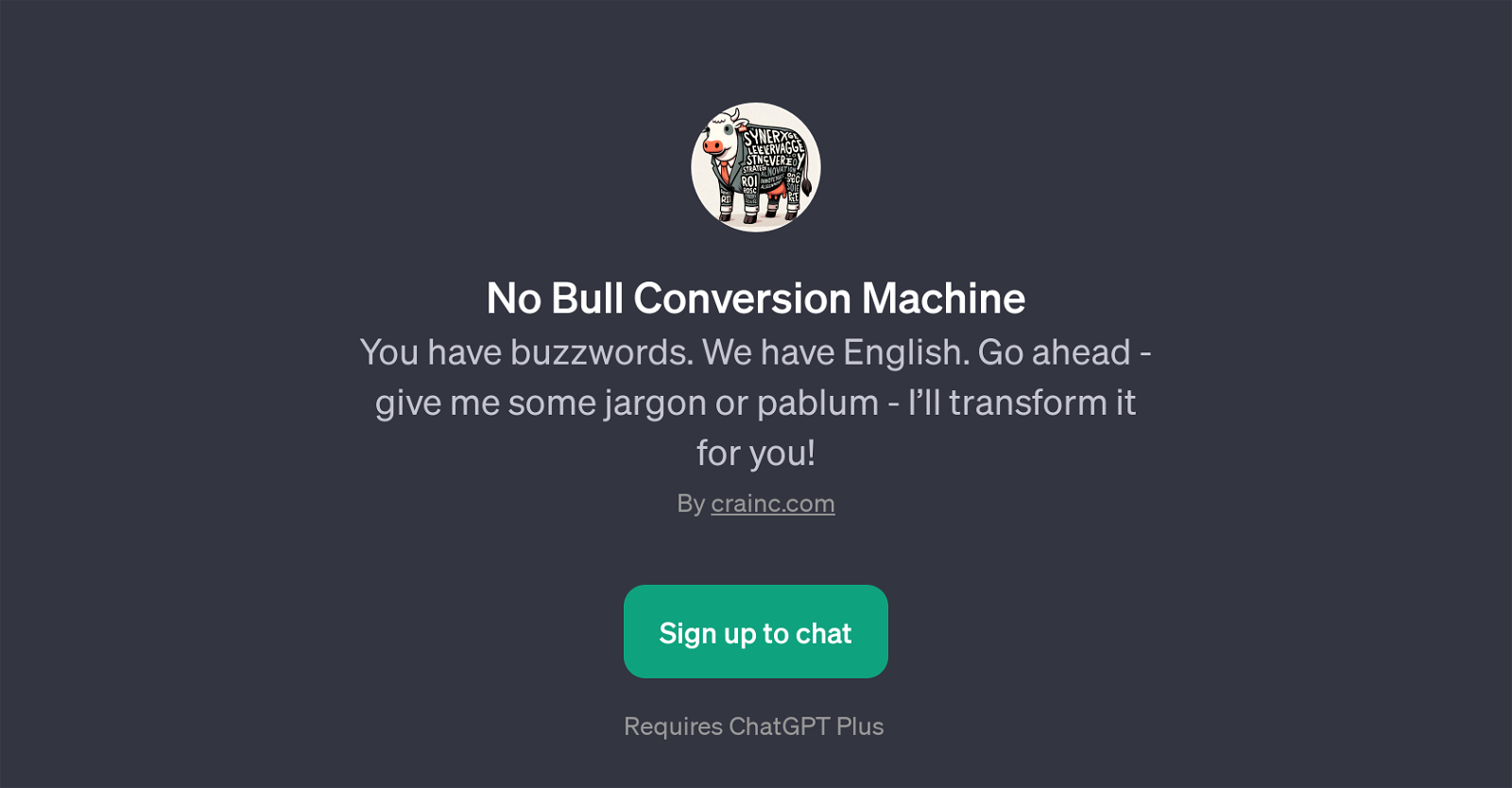 No Bull Conversion Machine website