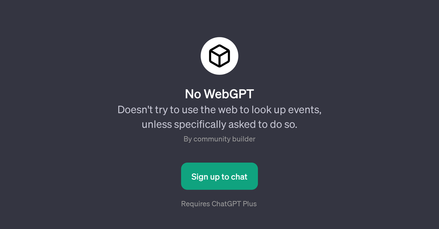 No WebGPT website