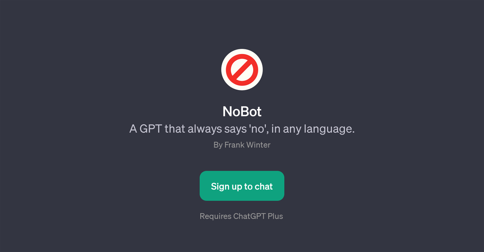 NoBot website