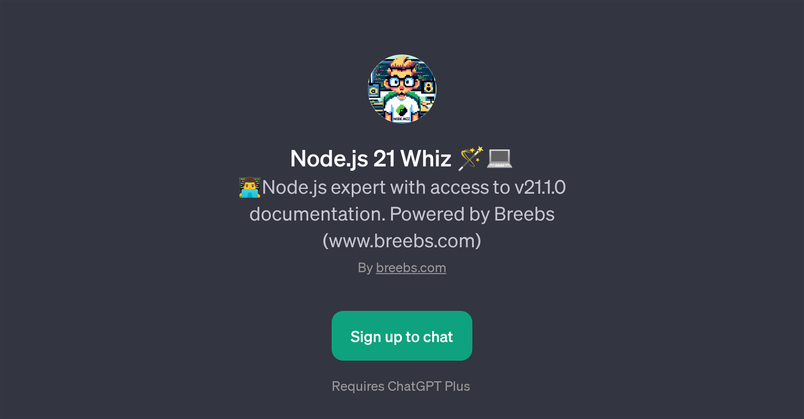 Node.js 21 Whiz website