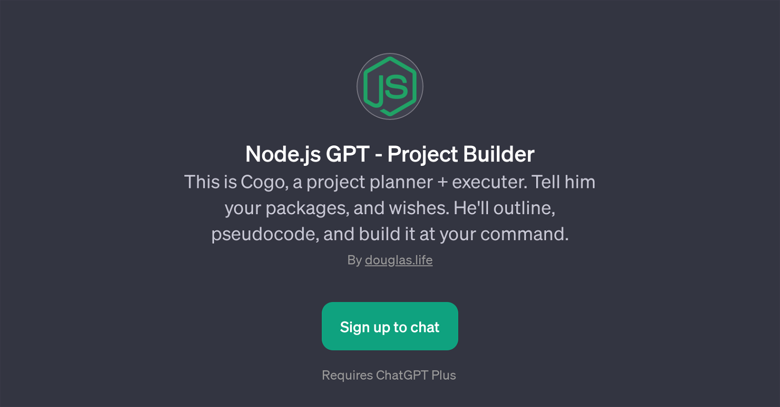 Node.js GPT - Project Builder website